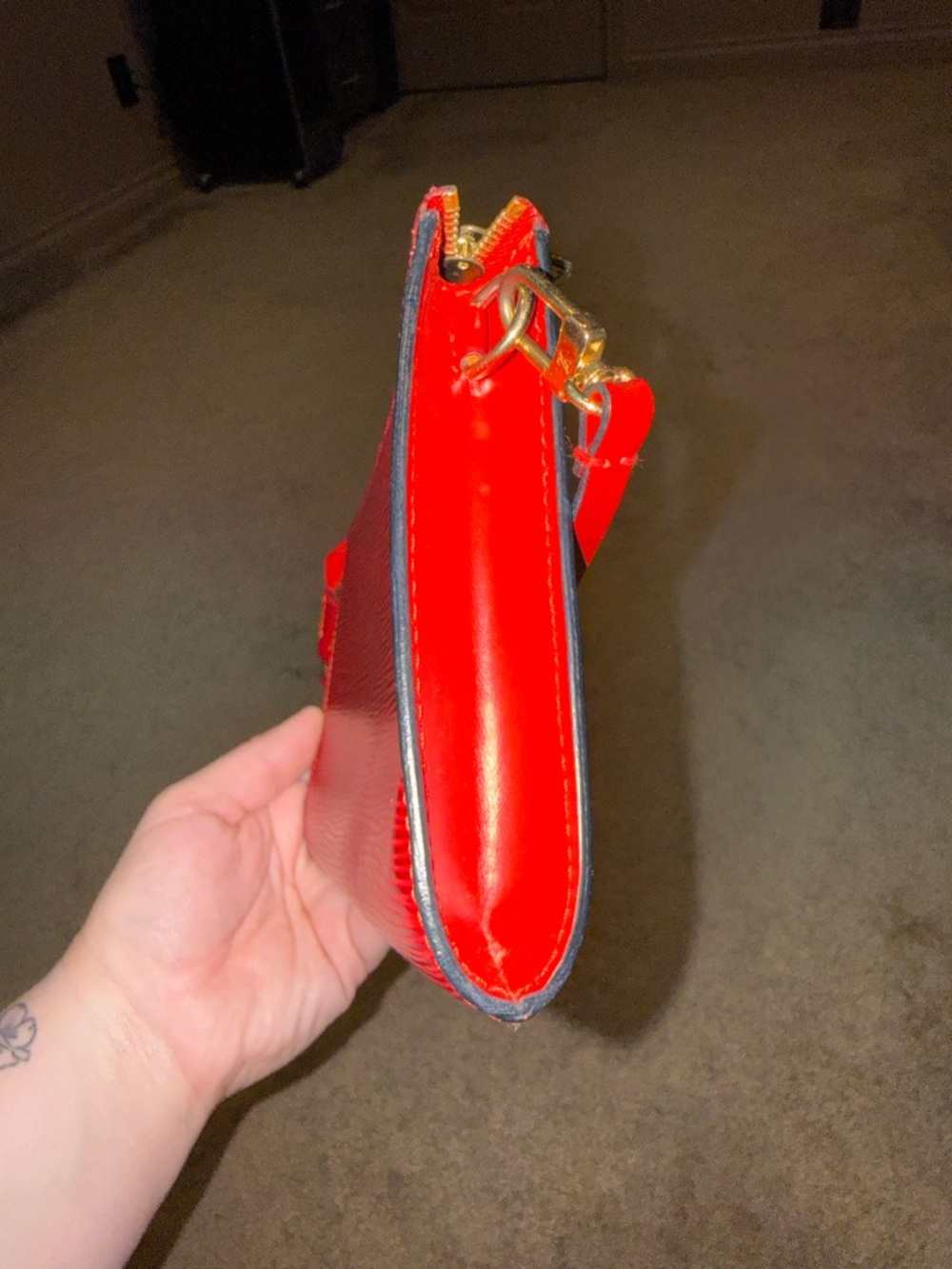 Louis Vuitton Red Epi Leather Wristlet - Authentic - Picture 3 of 9